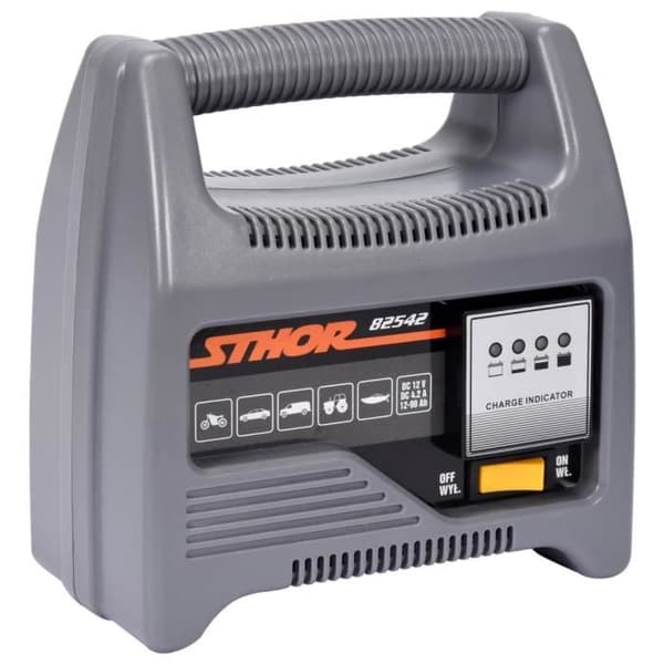 Sthor Batteriladdare med LED 12V 6A 90Ah
