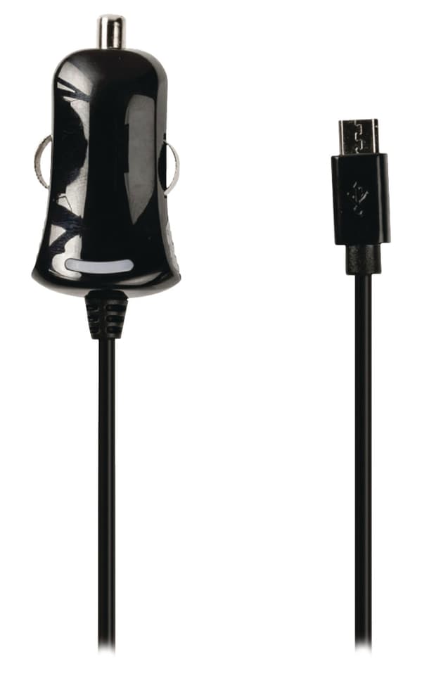 Valueline VLMB60890B10 Micro USB Biloplader Micro USB Han - 12v Bilforbindelse 1.00 M Sort 2.1a