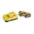 Miniatyrbild 1 av 2: Paket med 2st XR Flexvolt 18V/54V 9Ah/3Ah batterier + snabbladdare - DEWALT - DCB118X2-QW