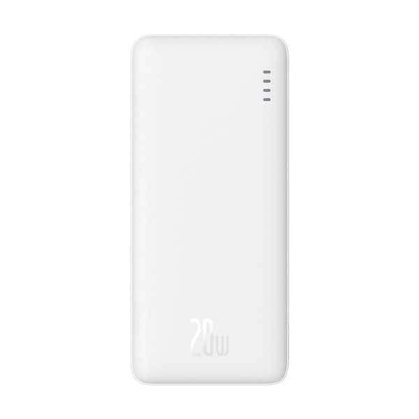 Baseus Airpow powerbank 20W 10000mAh med dobbel lading - Hvit