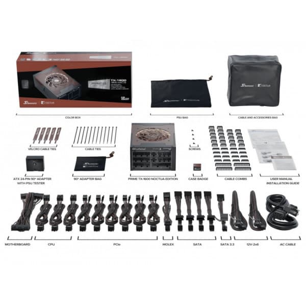 Seasonic PRIME TX-1600 - Noctua Edition netstrømsforsyning, 1600 W