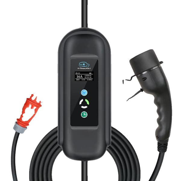 Bärbar EV-laddare, 11 kW effekt, justerbar ström 8-16 A,TYPE2, YHH-T2-11KW-5M