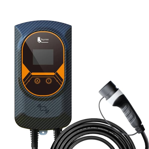 EV-ladestation, 22KW strøm, smart app-kontrol,TYPE2, 22KW 32A 3 fase