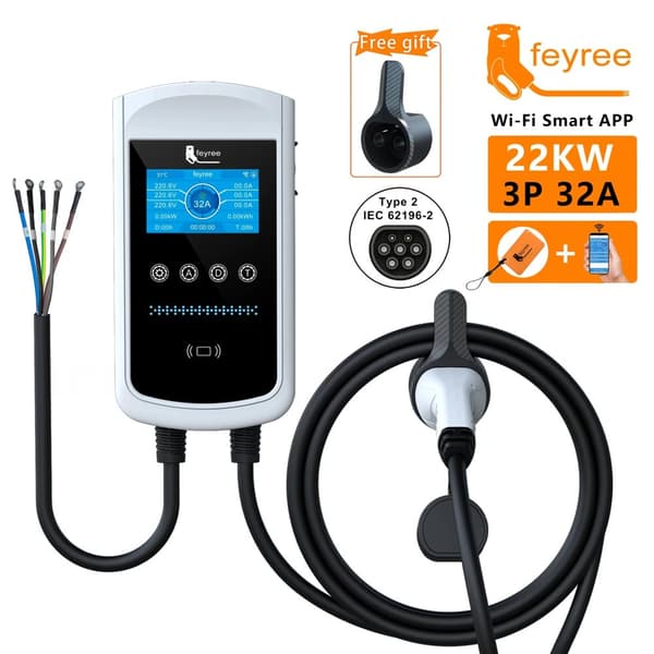 Typ 2 EV-laddare, 11KW 16A, 22KW 32A,22KW 32A 3-fas, TYPE2