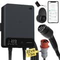 Miniatyrbild 1 av 2: EV-laddstation, Max 22 kW effekt, 3-fas kapabilitet,22 kW 7,5 m kabel, Typ2