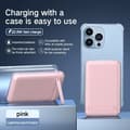 Pikkukuva 2 / 2: Kannettava langaton power bank, 10000mAh kapasiteetti, 22.5W nopea lataus,Vaaleanpunainen salama