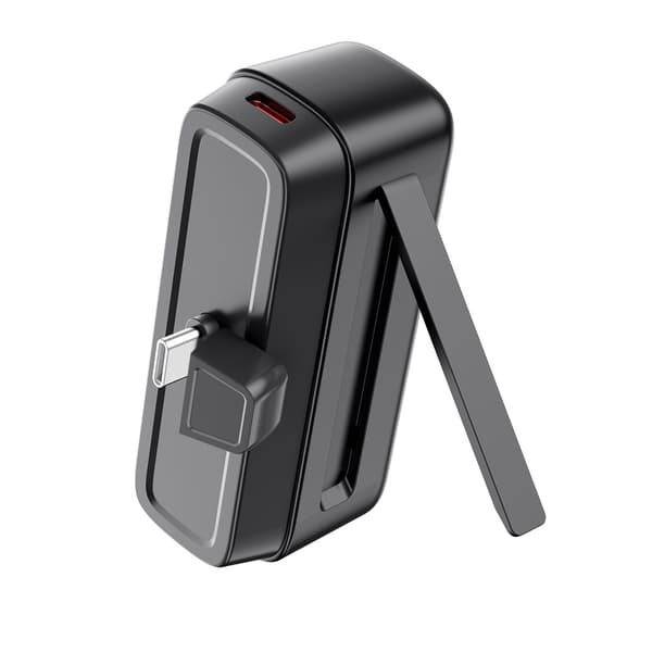 XO Mini Powerbank 20W 5000 mAh med USB-C-kontakt - Svart