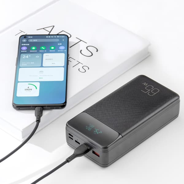 XO Powerbank for bærbar PC 65W 30000mAh - Svart