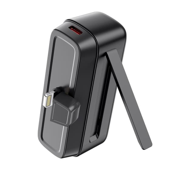 XO Mini Powerbank 20W 5000 mAh Lightning-liittimellä - Svart