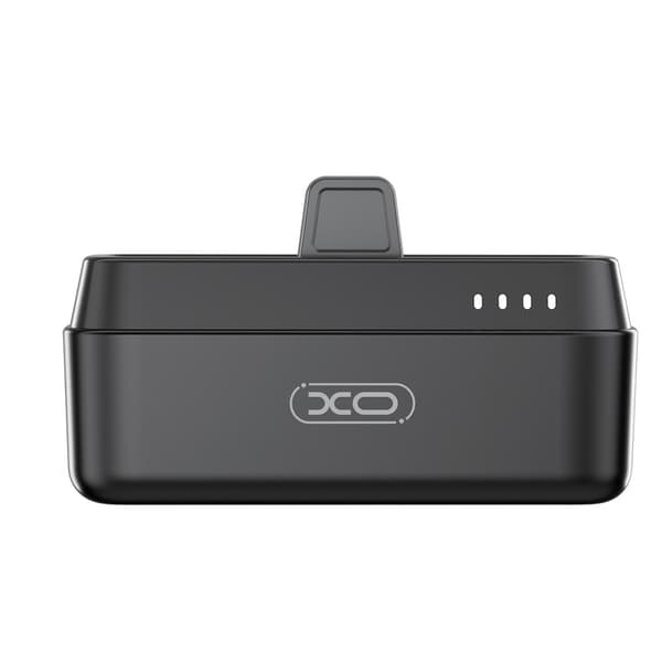 XO Mini Powerbank 20W 5000 mAh med Lightning-stik - Svart