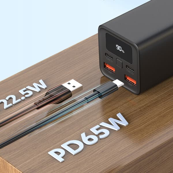 XO Powerbank til bærbar computer 65W 20000mAh - Svart