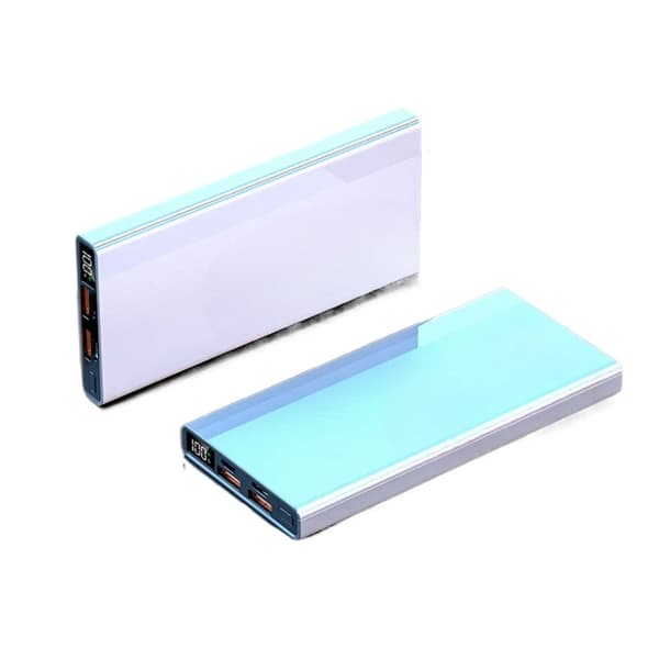 Bærbar Power Bank, 20000mAh kapacitet, 66W hurtigopladning,20000mAh, Hvid