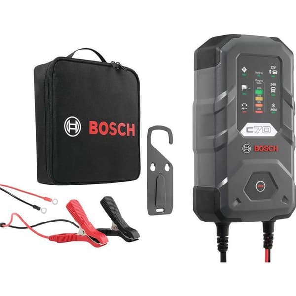 Batteriladdare - BOSCH - C70 - 12/24V - 10A - Kompatibel med bly-syra och GEL