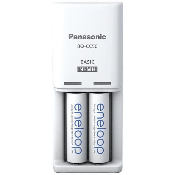 Panasonic Compact BQ-CC50 +2x eneloop AA NiMH laddarblock LR03 (AAA), LR6 (AA) Vit