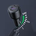 Miniatyrbild 4 av 6: Bil-laddare 2xTyp-C, USB, 69W - Ugreen (20467) - Svart