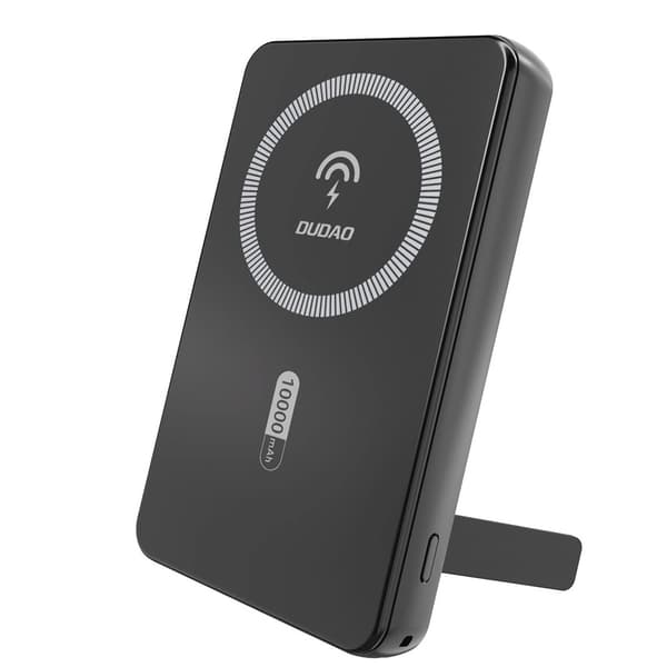 Dudao Powerbank med rack 10000mAh 20W USB, USB-C og MagSafe - Svart