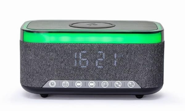 Mobiloplader wrl&vækkeur/dac-spkbt-qc15-bk, Gembird
