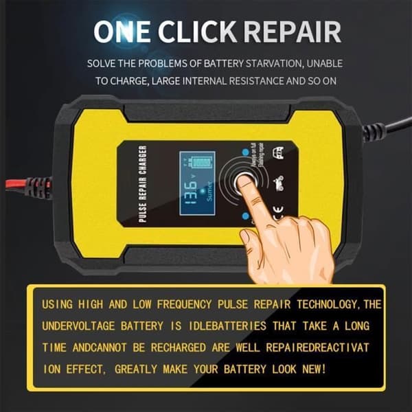 12V blysyra batteriladdare bil motorcykel reparation batteriladdare