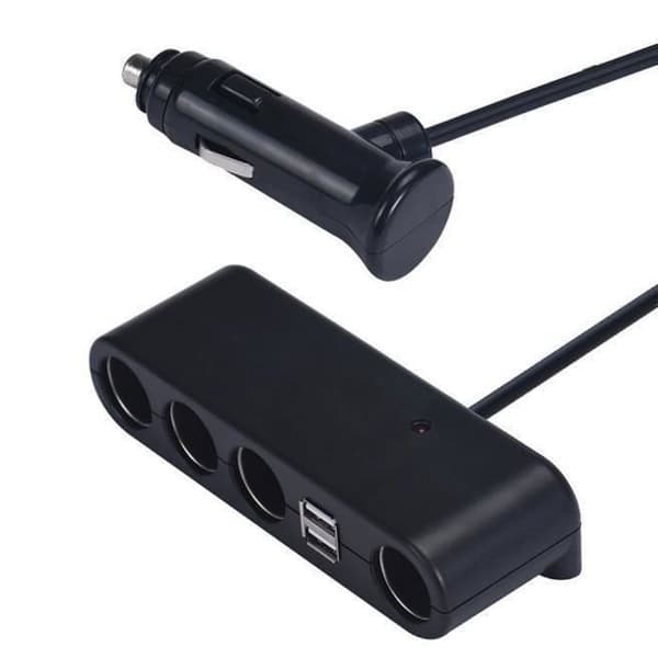 4 Way New Multi Socket Cigarettändare USB-kontakt laddare Adapter RE29FE