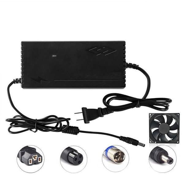 Elektrisk skoterladdare 54,6V 2A för li-ion batteri 24V 48V elcykel skoter motorcykel flerskydd batteriladdare