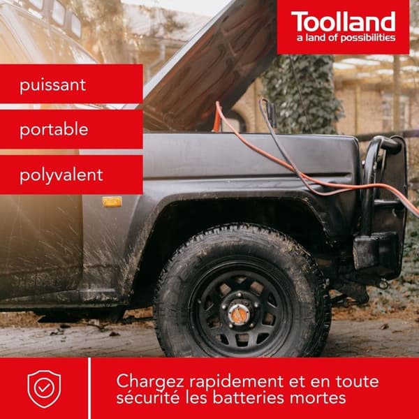 Batteriladdare - Ej specificerad - 12/24V - Bärbar - Överbelastningsskydd - Integrerad amperemeter