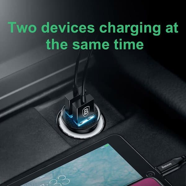 Baseus - Klassisk USB Typ C snabb billaddare -