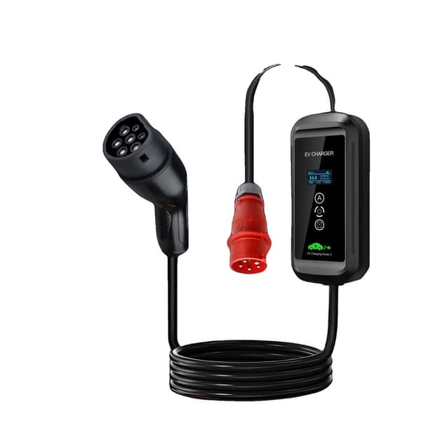 Mobil EV-laddare, justerbar laddningsström, 11 kW effektutgång,TYP2