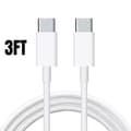 Pikkukuva 4 / 4: USB C - USB C -pikalatauskaapeli PD 20 W Cube iPad Prolle/iPhone 15:lle/Samsung 1 metri (2 kpl)