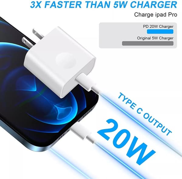 USB C - USB C -pikalatauskaapeli PD 20 W Cube iPad Prolle/iPhone 15:lle/Samsung 1 metri (2 kpl)