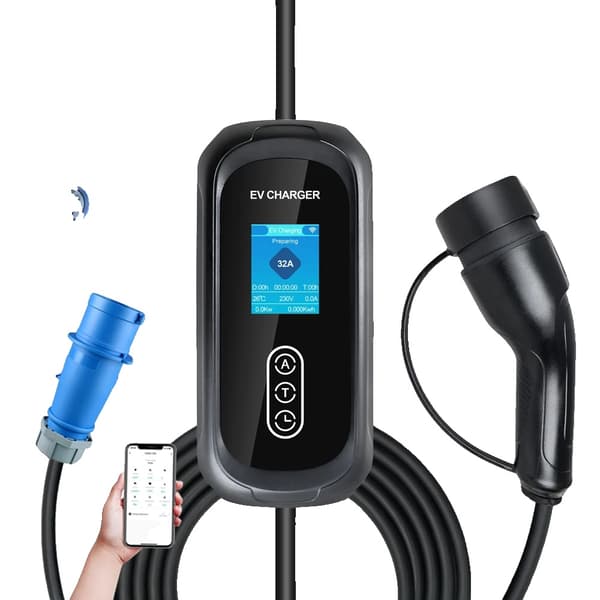 Kannettava sähköauton laturi, 7.2 kW teho, älykäs Tuya-sovelluksen ohjaus,TYYPE2, 7.2kw APP