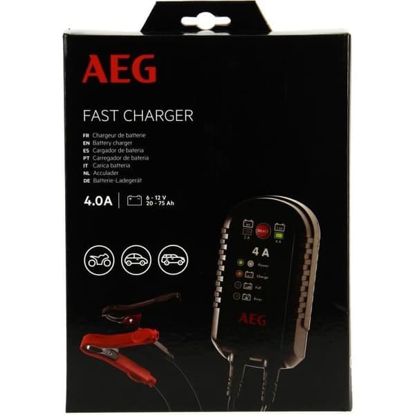 Batteriladdare - AEG - 5183 - 4000 mA - Upp till 75 Ah - 230V
