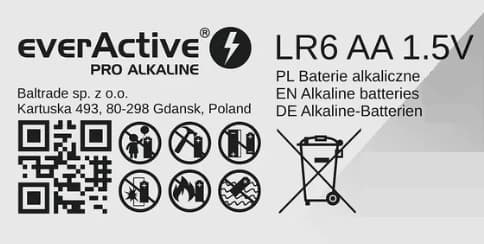 AA / LR6 alkaliske batterier - 10 stk.