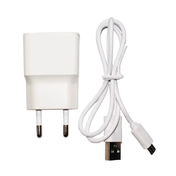 USB-oplader med micro-USB-kabel