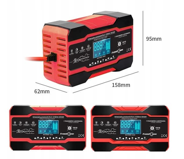 Batterioplader RJ Tianye RJ-C 121001A 12V, 10A / 24V 5A
