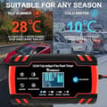 Miniatyrbild 3 av 6: Batteriladdare - Intelligent - 12V/24V - 8A - LCD-skärm - Flera skydd