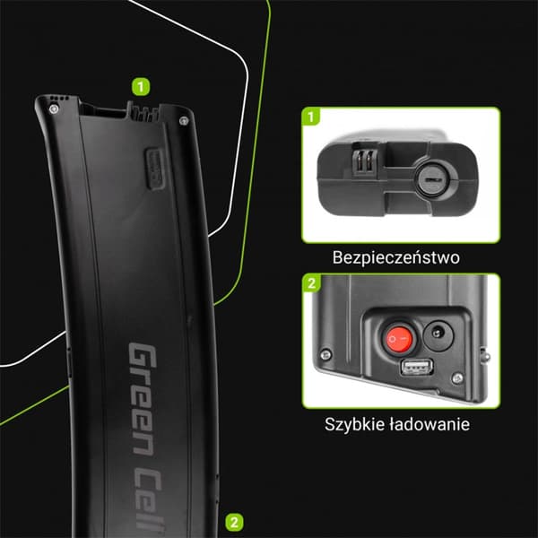 GreenCell-7,8Ah(281Wh)akkuE-Bike36Vsähköpyörälle