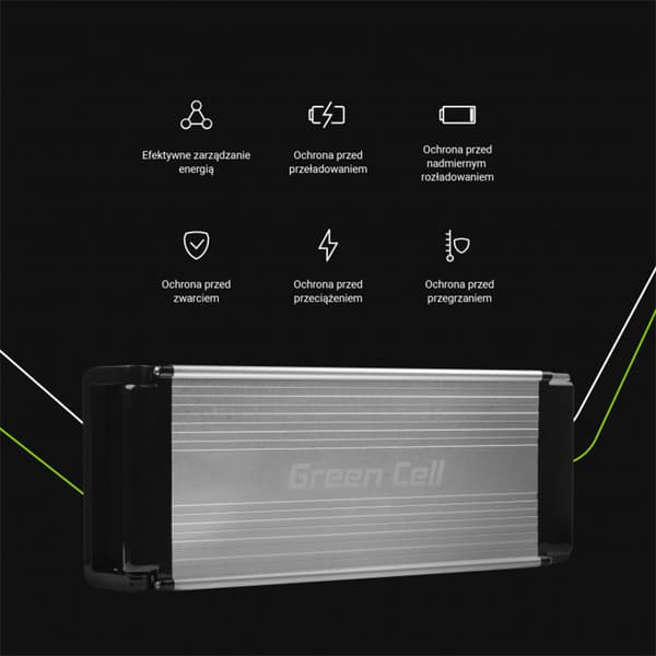 GreenCell-15Ah(540Wh)akkuE-Bike36Vsähköpyörälle