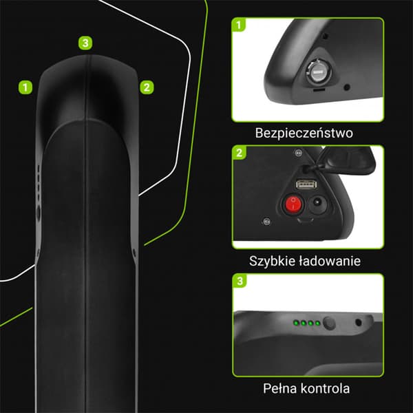 GreenCell-15,6Ah(562Wh)akkuE-Bike36V-sähköpyörälle