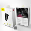 Miniatyrbild 6 av 6: Baseus Dual USB Typ C billaddare 30W USB 3.0 Quick Charge 4.0 3.0 för Samsung Huawei Super Charging
