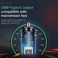 Miniatyrbild 2 av 6: Baseus Dual USB Typ C billaddare 30W USB 3.0 Quick Charge 4.0 3.0 för Samsung Huawei Super Charging