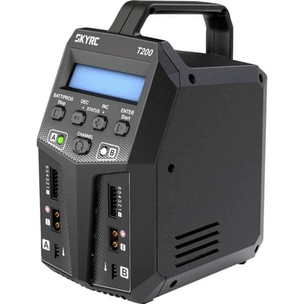 SKYRC T200 modellladdare - Bly, LiFePO, LiHV, Li-ion, Li-polymer, NiCd, NiMH - Urladdningsfunktion