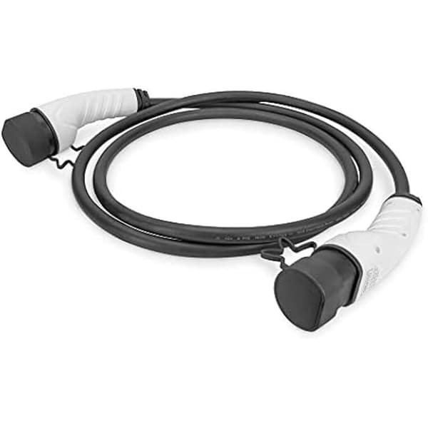 Laddkabel - DIGITUS - Läget 3 - 7,5 m - Typ 2 - 16 A - 11 KW - Svart/Grå