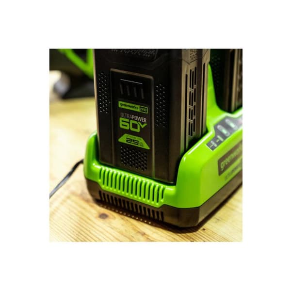 Snabbladdare - GREENWORKS - G60x2UC6 - 60V - 6,0Ah - Dubbelport