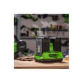 Miniatyrbild 4 av 4: Snabbladdare - GREENWORKS - G60x2UC6 - 60V - 6,0Ah - Dubbelport