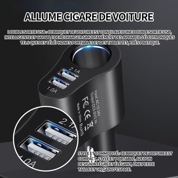 Allt i ett 12-24v universellt 80w cigarettändare bil mobiltelefon snabbladdare 3 i 1 USB cigarettändare