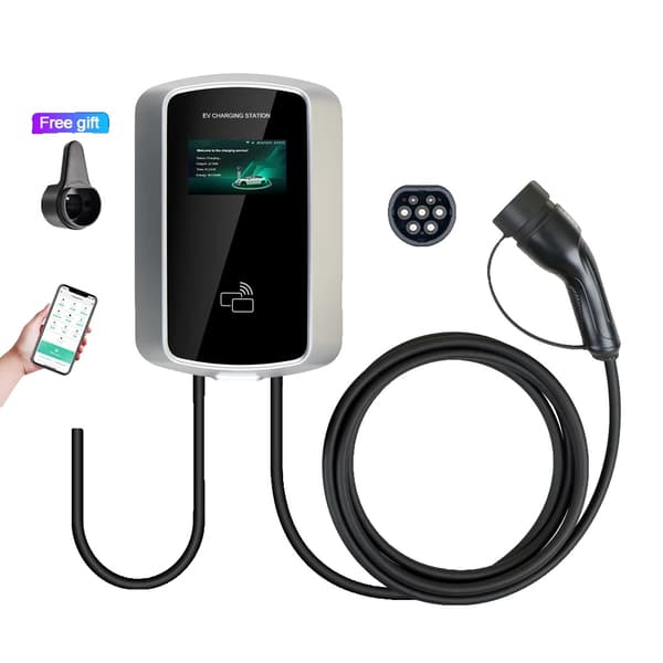 EV-ladestation, 7,2KW/22KW effektmuligheder, smart app-kontrol,TYPE2, 22KW 32A 3 fase