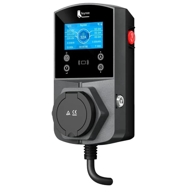 Smart elektrisk biloplader, 22kW effekt, IP66 vandtæt,Opladningsstik Ver.