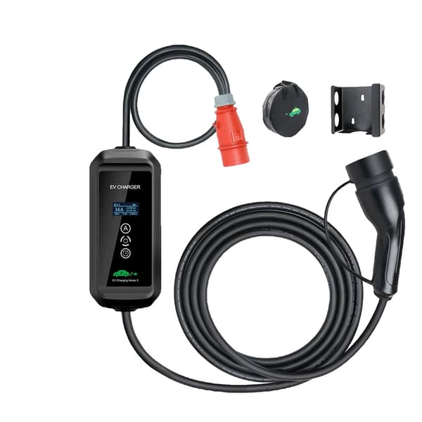 EV-lader, 11kW effektudgang, 16A strøm,TYPE2, F1-11kw