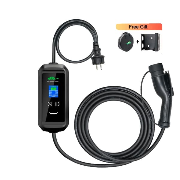 Kannettava sähköauton laturi, säädettävä virta jopa 16A, WiFi Tuya -sovellusyhteys,TYYPE2, F2-T2-3.6KW-5M-APP