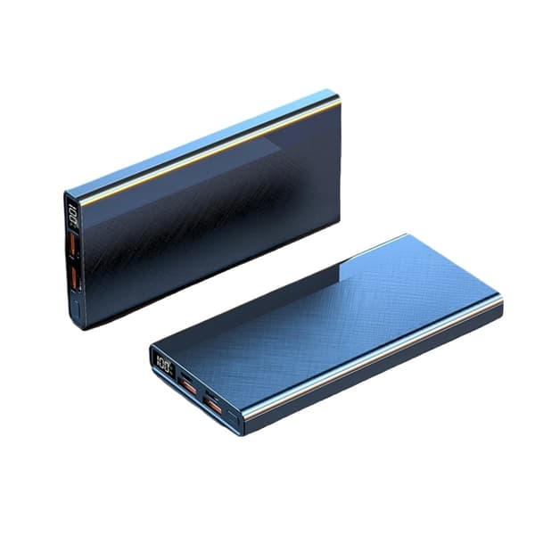 Bærbar Power Bank, 20000mAh kapacitet, 66W hurtigopladning,20000mAh, sort